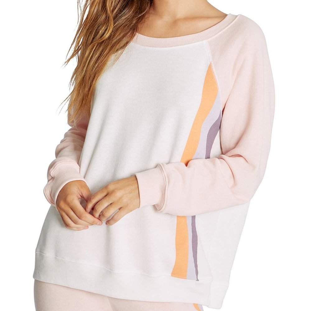 NWT-Wildfox | Vanilla & Pink Grapefruit Stripes Long-Sleeve Tee - Women